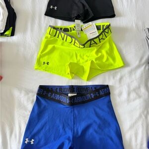 Under Armour Bright Yellow and Blue Shorts Duo